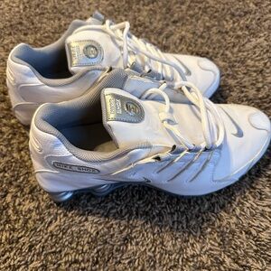 Nike White Silver Shox Retro Running Sneakers